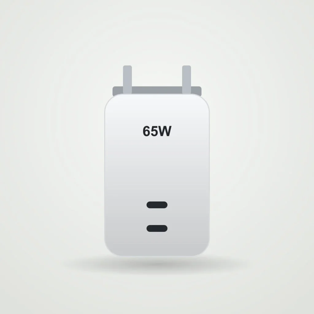 Volta GaN charger 65 W, 2 × USB-C